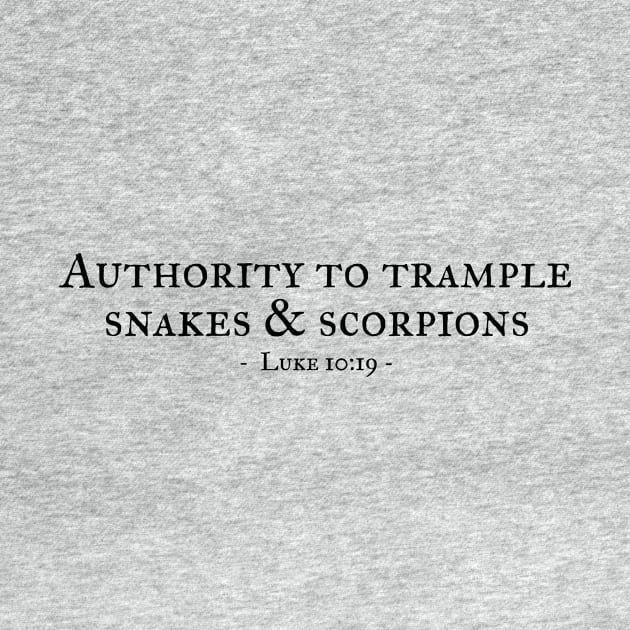 Authority to trample snakes and scorpions bible verse by TheWord